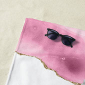 Personalisierte Niedliche rosa Kinder Einhorn Strandtuch (Beispiel)