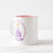 Personalisierte Niedliche Rosa Lila Prinzessin Zweifarbige Tasse (Vorderseite Links)