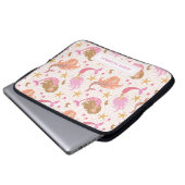 Personalisierte Niedliche Rosa Mermaid Laptopschutzhülle (Vorne Knopf)
