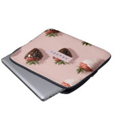 Personalisierte Niedliche Rosa Schokolade gedippt  Laptopschutzhülle (Vorne Knopf)