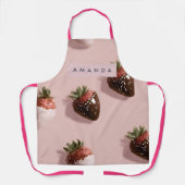 Personalisierte Niedliche Rosa Schokolade gedippt  Schürze (Vorderseite)
