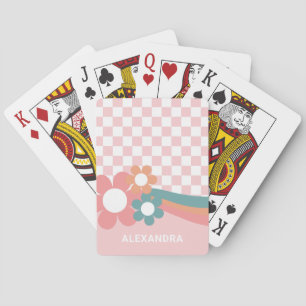 Personalisierte Niedliche rosa Spielkarten