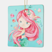 Personalisierte Niedliche Rothaarfrösche Keramikornament (Links)