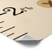 Personalisierte Niedliche Safari-Tiere-Wachstumsta Poster (Ecke)