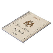 Personalisierte Niedliche Schmetterlinge Monogram Notizblock (Linke Seite)