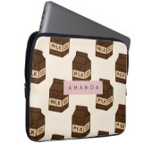 Personalisierte Niedliche Schokolade Milchkarton Laptopschutzhülle (Vorne Rechts)