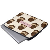Personalisierte Niedliche Schokolade Milchkarton Laptopschutzhülle (Vorne Knopf)