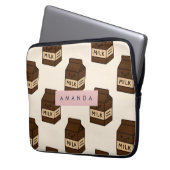 Personalisierte Niedliche Schokolade Milchkarton Laptopschutzhülle (Vorderseite Links)