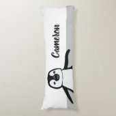 Personalisierte Niedliche Schwarz-weiße Pinguin-Il Seitenschläferkissen (Vorderseite Vertikal)