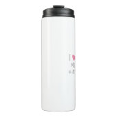 Personalisierte niedliche Schwarzkatze mit hübsche Thermosbecher (Vorderseite)