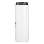 Personalisierte niedliche Schwarzkatze mit hübsche Thermosbecher (Rückseite)