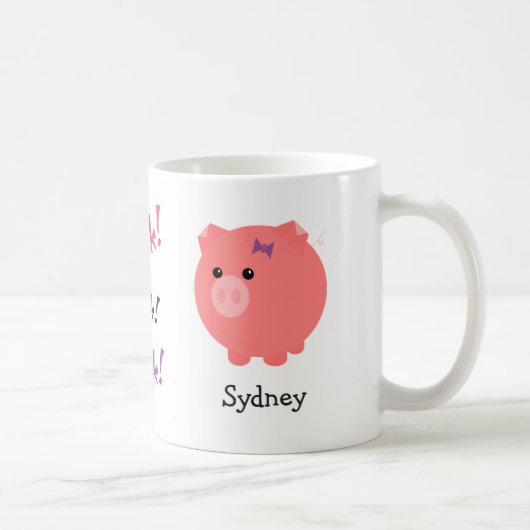 Personalisierte niedliche Schwein-Schale Kaffeetasse (Rechts)