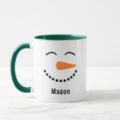 Personalisierte Niedliche Snowman Hot Cocoa Tasse (Links)
