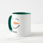Personalisierte Niedliche Snowman Hot Cocoa Tasse (Vorderseite Links)