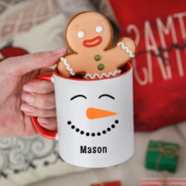 Personalisierte Niedliche Snowman Hot Cocoa Tasse