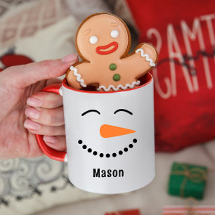 Personalisierte Niedliche Snowman Hot Cocoa Tasse