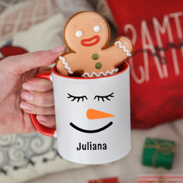 Personalisierte Niedliche Snowman Hot Cocoa Tasse
