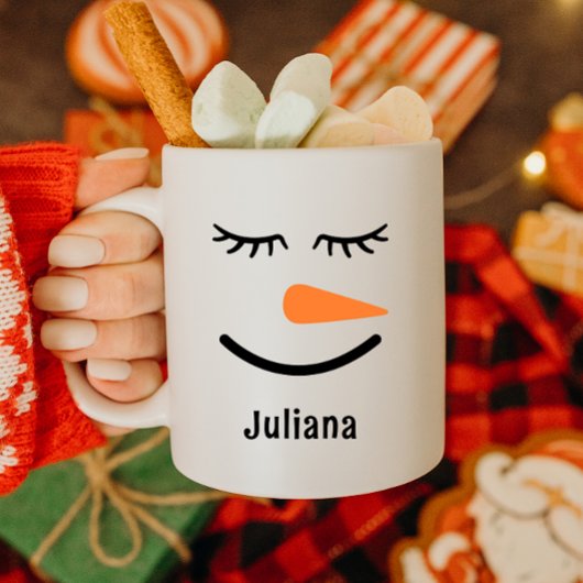 Personalisierte Niedliche Snowman Hot Cocoa Tasse 