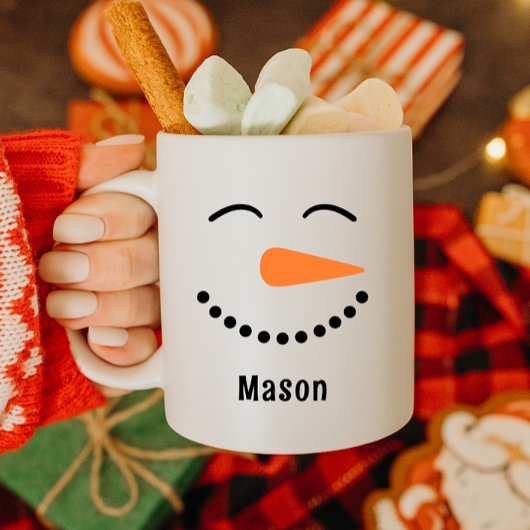 Personalisierte Niedliche Snowman Hot Cocoa Tasse