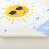 Personalisierte Niedliche Sonne und Cloud Baby Sherpadecke (3/4)