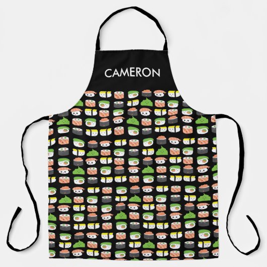 Personalisierte Niedliche Sushi Kawaii Illustratio Schürze (Vorderseite)