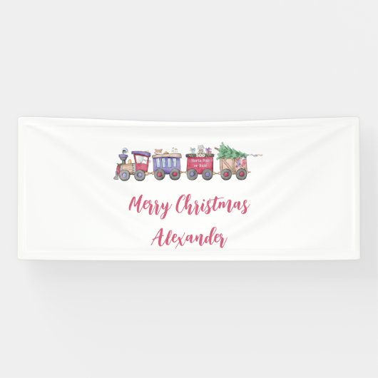Personalisierte Niedliche Tiere mit Nordpol oder P Banner (Horizontal)