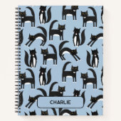 Personalisierte Niedliche Tuxedo Katze Notizblock (Vorderseite)