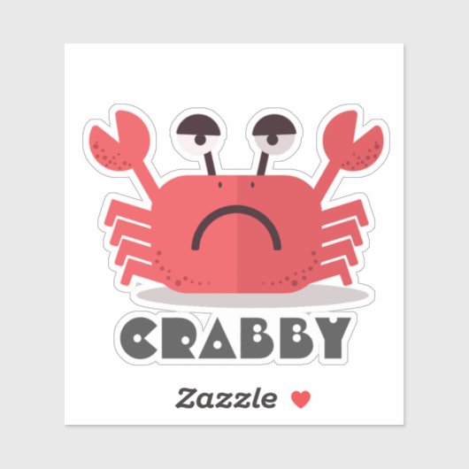 Personalisierte Niedliche und einfache Crabby-Krab Aufkleber (Blatt)