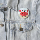Personalisierte Niedliche und einfache Crabby-Krab Button (Beispiel)