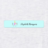 Personalisierte Niedliche Unicorn Kinderschule Etiketten (Design 2)