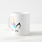 Personalisierte niedliche Unicorn-Tasse Kaffeetasse (Vorderseite Links)