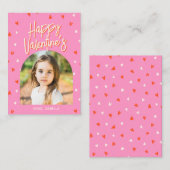 Personalisierte Niedliche Valentine Foto Klassenzi Mitteilungskarte (Vorne/Hinten)