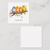 Personalisierte Niedliche Vögel Vielen Dank Mitteilungskarte (Vorne/Hinten)