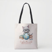 Personalisierte Niedliche "Wander Cat" Tasche (Vorderseite)