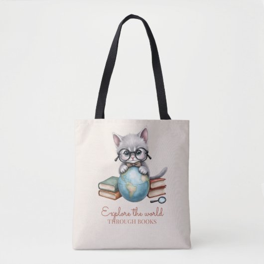 Personalisierte Niedliche "Wander Cat" Tasche (Vorderseite)