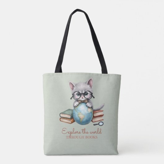 Personalisierte Niedliche "Wander Cat" Tasche (Rückseite)