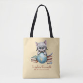 Personalisierte Niedliche "Wander Cat" Tasche (Vorderseite)