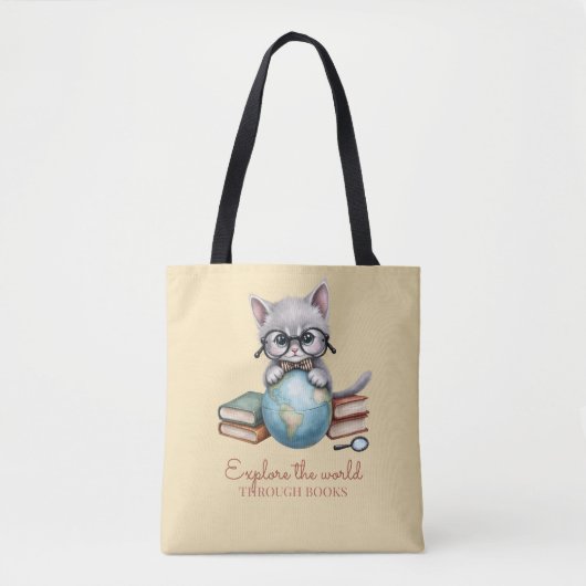 Personalisierte Niedliche "Wander Cat" Tasche (Vorderseite)