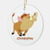 Personalisierte niedliche warthog Verzierung Keramik Ornament (Links)