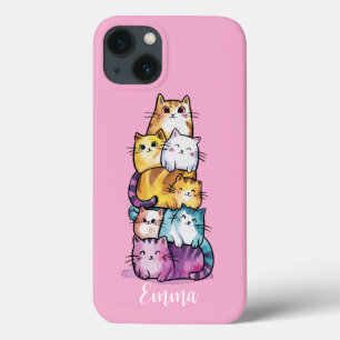 Personalisierte Niedliche Wasserfarbkatzen, Minima Case-Mate iPhone Hülle