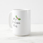 Personalisierte Niedliche Weihnachten & Berries Kaffeetasse (Vorderseite Links)