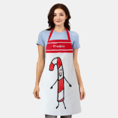 Personalisierte Niedliche Weihnachtscreme Candy Ca Schürze (Getragen)