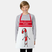Personalisierte Niedliche Weihnachtscreme Candy Schürze (Getragen)