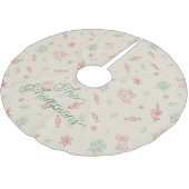 Personalisierte Niedliche Weihnachtselemente Polyester Weihnachtsbaumdecke (Schrägansicht)