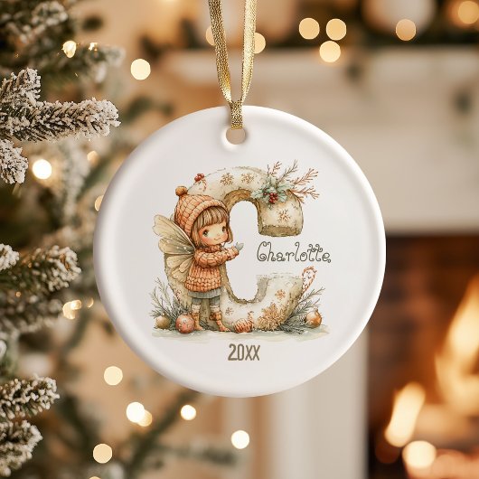 Personalisierte Niedliche Weihnachtsfeier Keramik Ornament