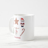 Personalisierte Niedliche Weihnachtsfeier Tasse Sa (Vorderseite Links)