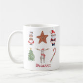 Personalisierte Niedliche Weihnachtsfeier Tasse Sa (Links)