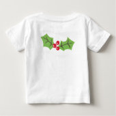 Personalisierte Niedliche Weihnachtsgingerbrot Man Baby T-shirt (Rückseite)