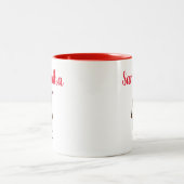 Personalisierte Niedliche Weihnachtskids Heiße Sch Zweifarbige Tasse (Mittel)