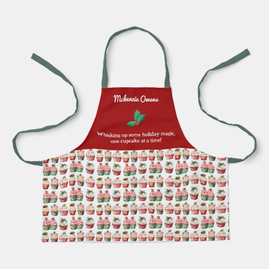 Personalisierte Niedliche Weihnachtskuchen Kid's S Schürze (Vorderseite)